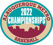 Load image into Gallery viewer, ABQ Metro Baseball Championship Patches