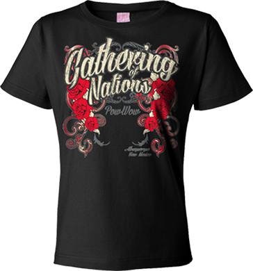 Gathering of Nations Ladies Short Sleeve Black T-Shirt