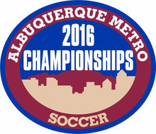 Load image into Gallery viewer, ABQ Metro Soccer Championship Patches
