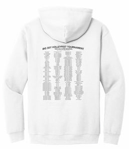Big Sky Volleyball 2023 White Hooded Sweat