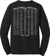 Load image into Gallery viewer, Volleyball Black Long Sleeve Event Tee
