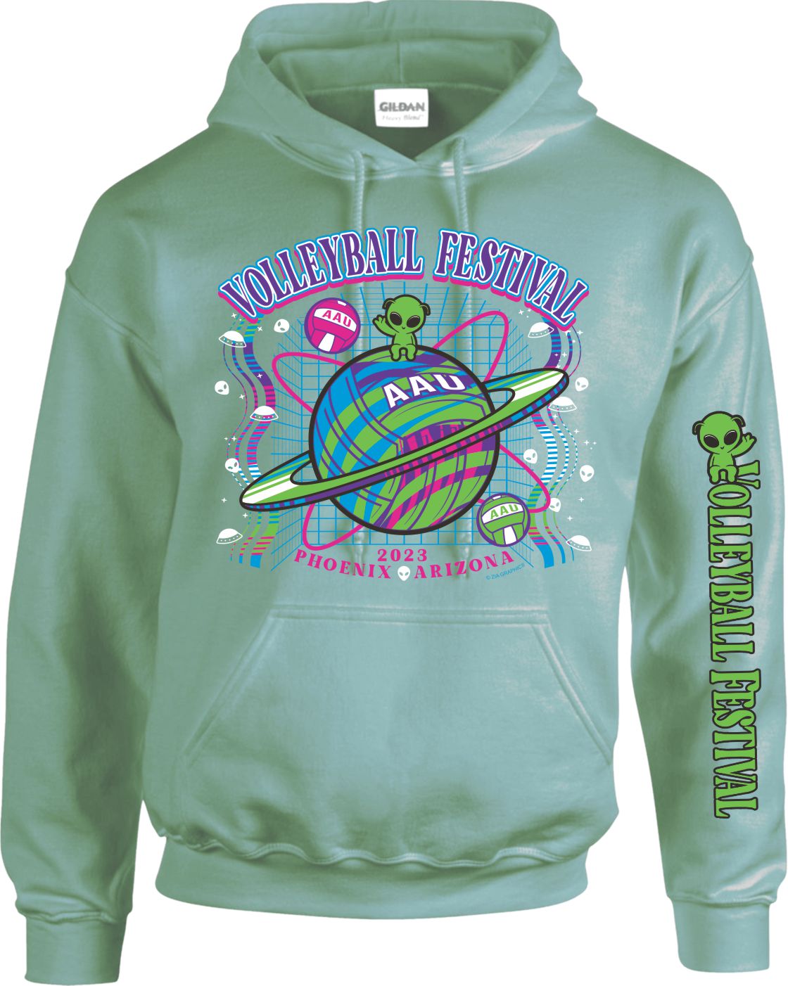 2023 Volleyball Mint Hoodie