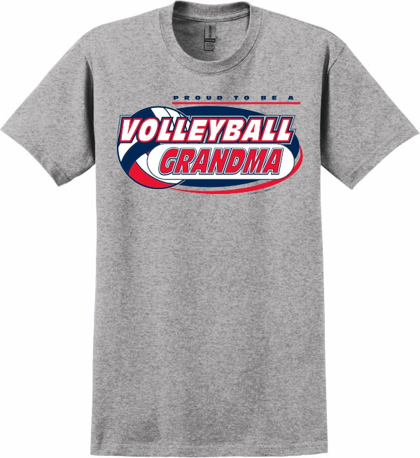 Volleyball Grandma Grey T-shirt