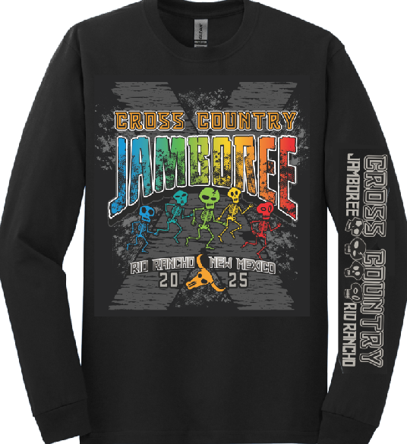 Black Cross Country Long Sleeve Tee