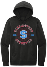 Load image into Gallery viewer, Black Premium Holiday Hoodie- Sandia &quot;S&quot; Logo
