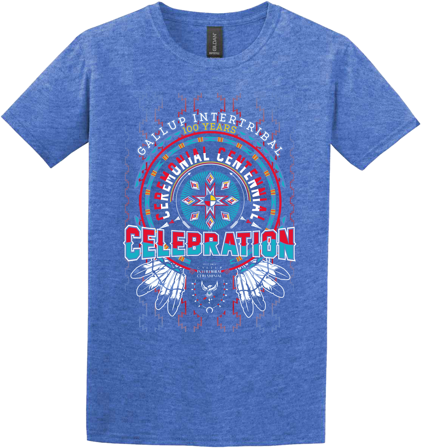 2022 Heathered Blue Intertribal Ceremonial Event Tee