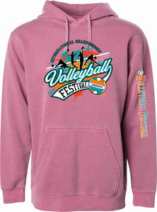 Volleyball Festival Hoodie in Rosewood